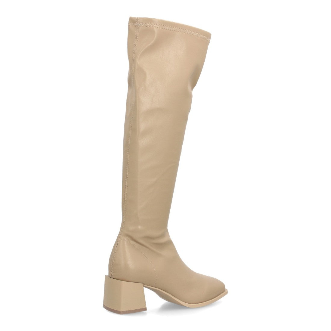 Elegante Overknee-Stiefel in Khaki-Lederoptik