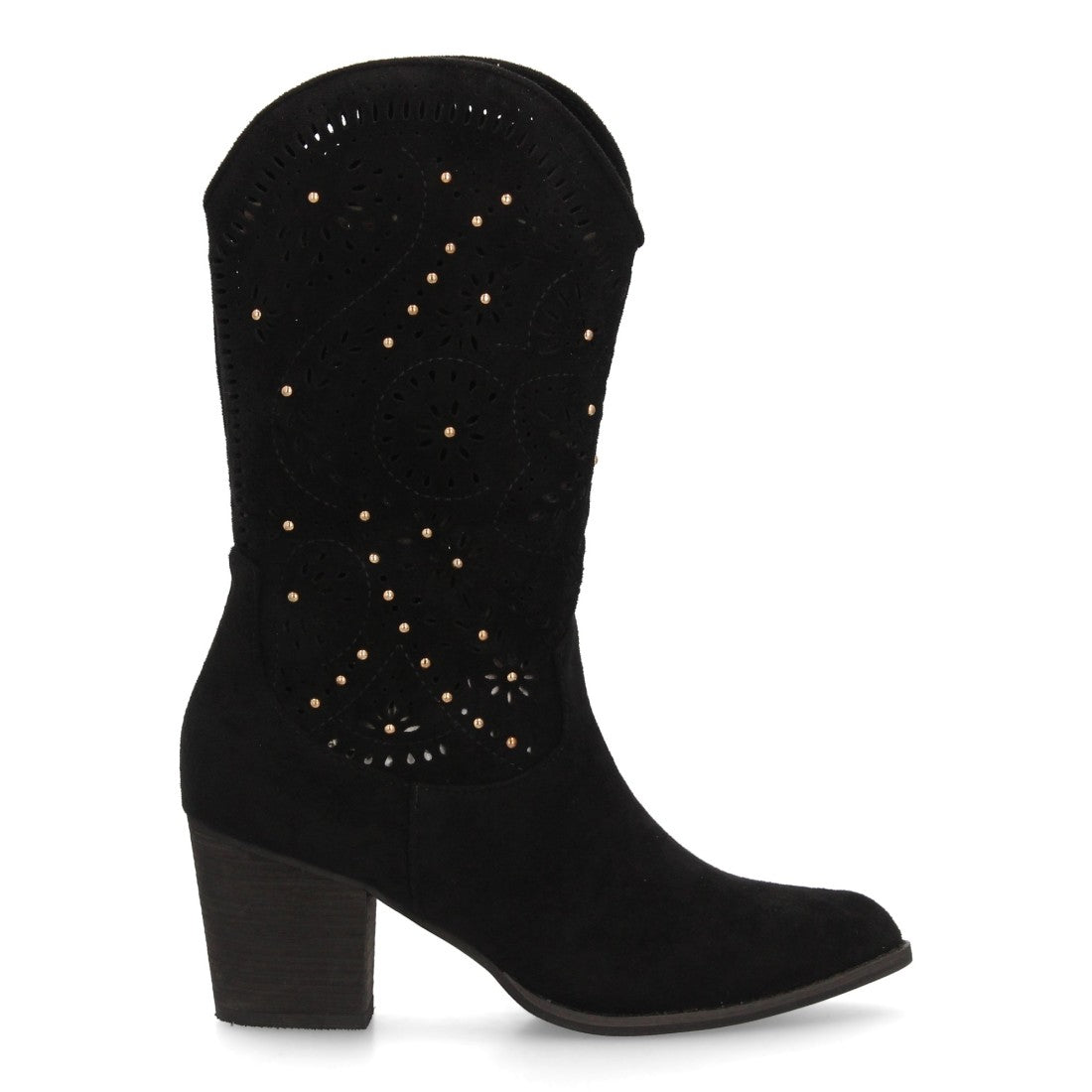 Elegante schwarze Overknee-Stiefel mit Absatz