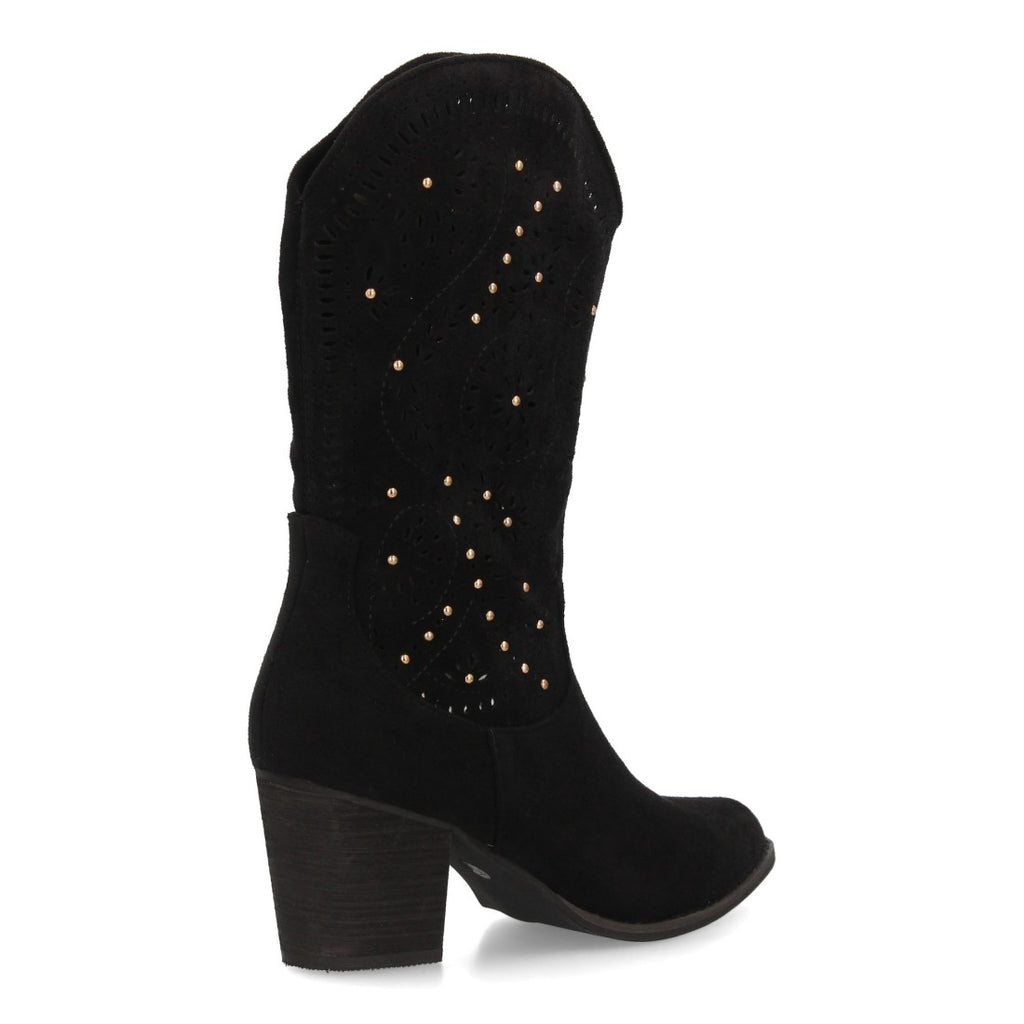 Elegante schwarze Overknee-Stiefel mit Absatz