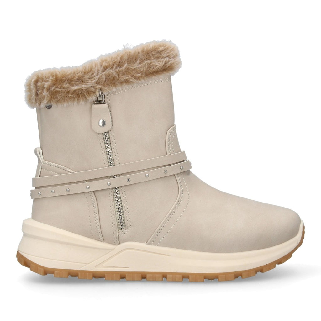 Elegante beige Stiefel mit Absatz