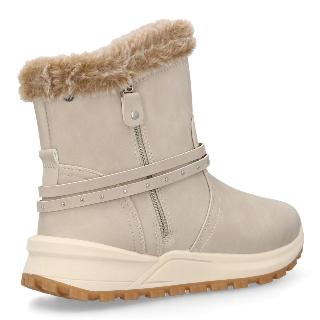 Elegante beige Stiefel mit Absatz
