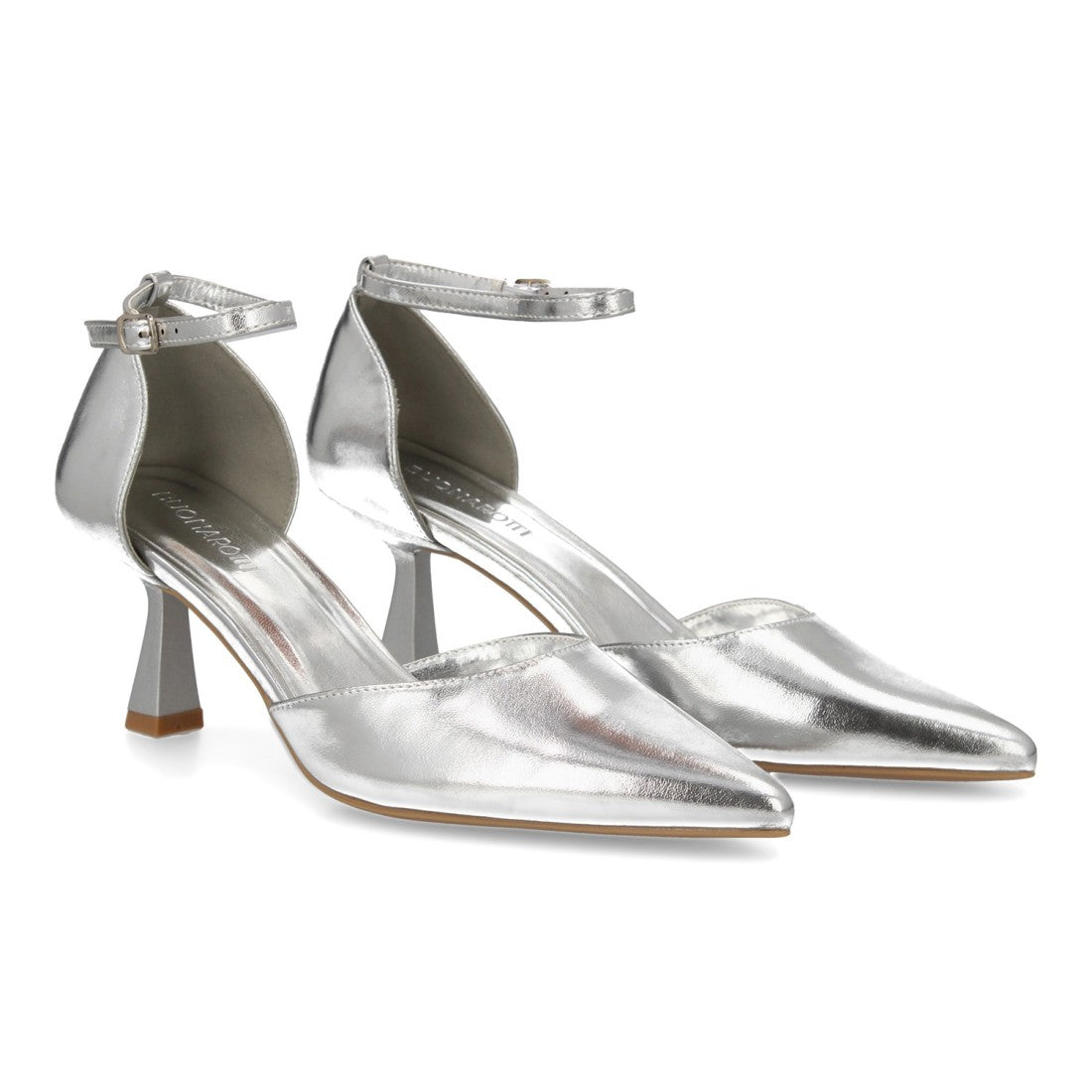 Zapatos de Tacón Plata Festivos Mujer