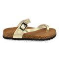 Sandalias Doradas Mujer Bio Estilo Esclava Planta Anatómica Hebilla Elegantes