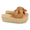 Sandalias Marrones Mujer Plataforma Yute Lazo Cómodas