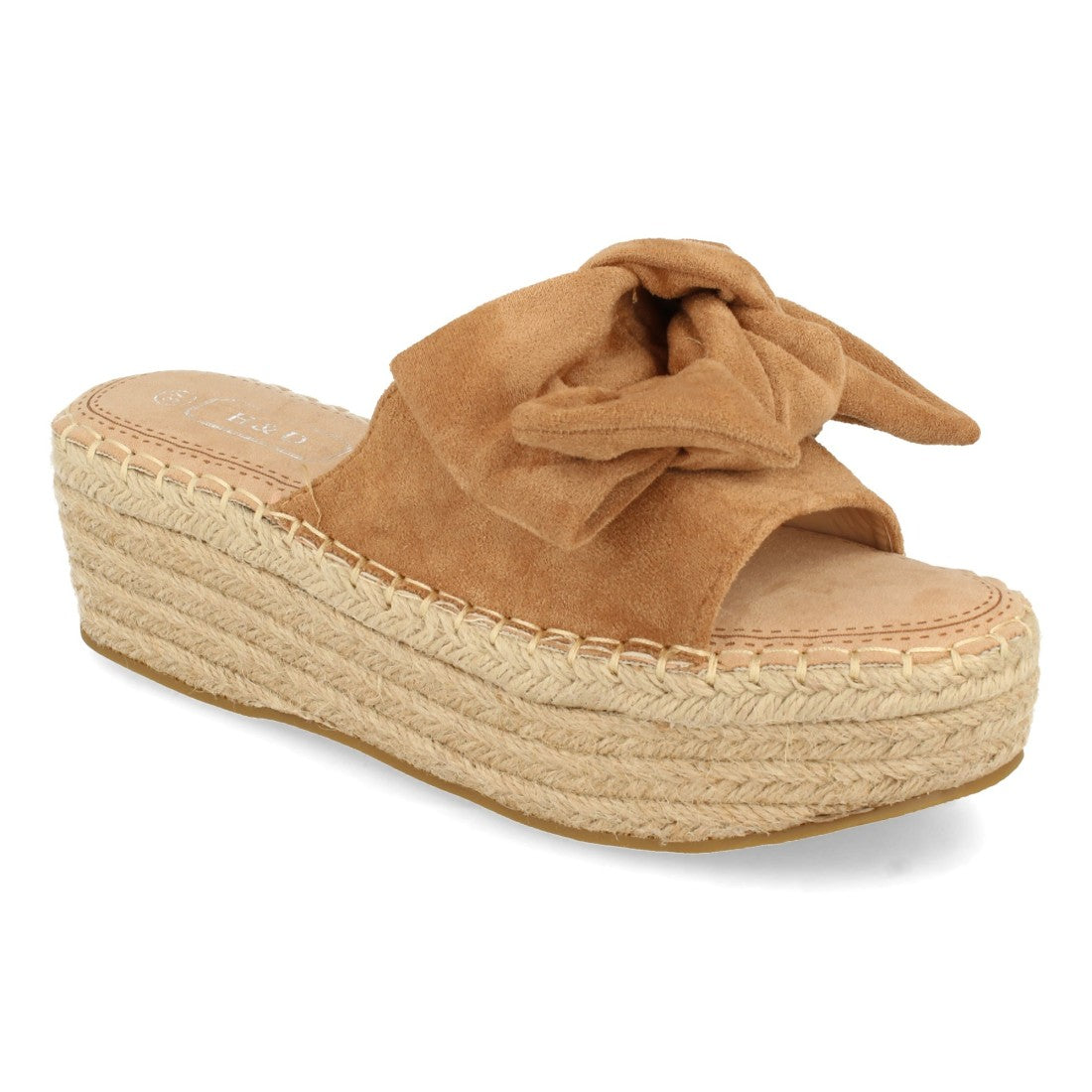 Sandalias Marrones Mujer Plataforma Yute Lazo Cómodas