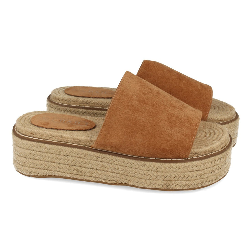 Sandalias Marrones Mujer Plataforma Yute Casual Cómodas