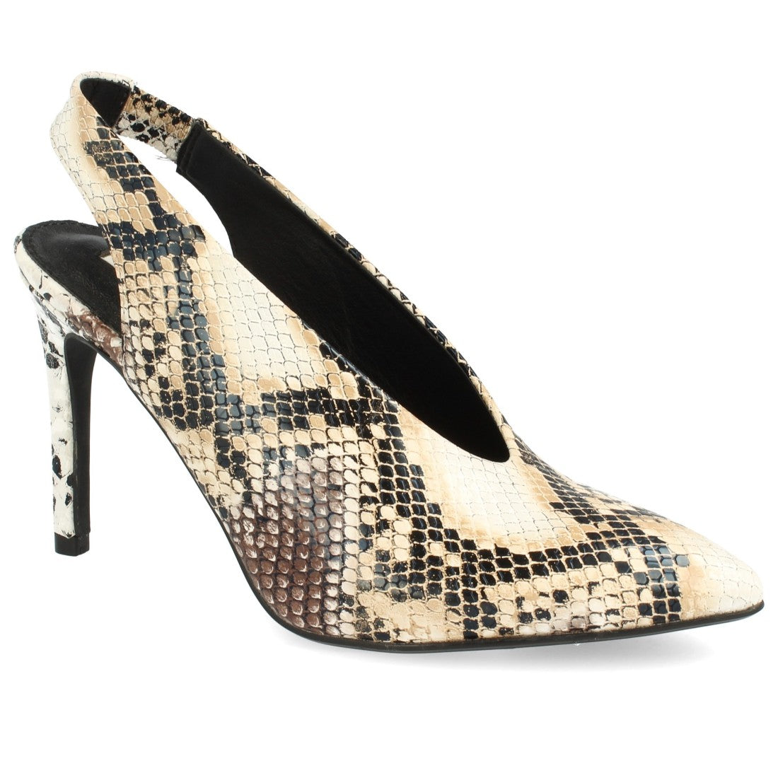 Zapatos de Tacón Estampado Serpiente Atrevidos Mujer
