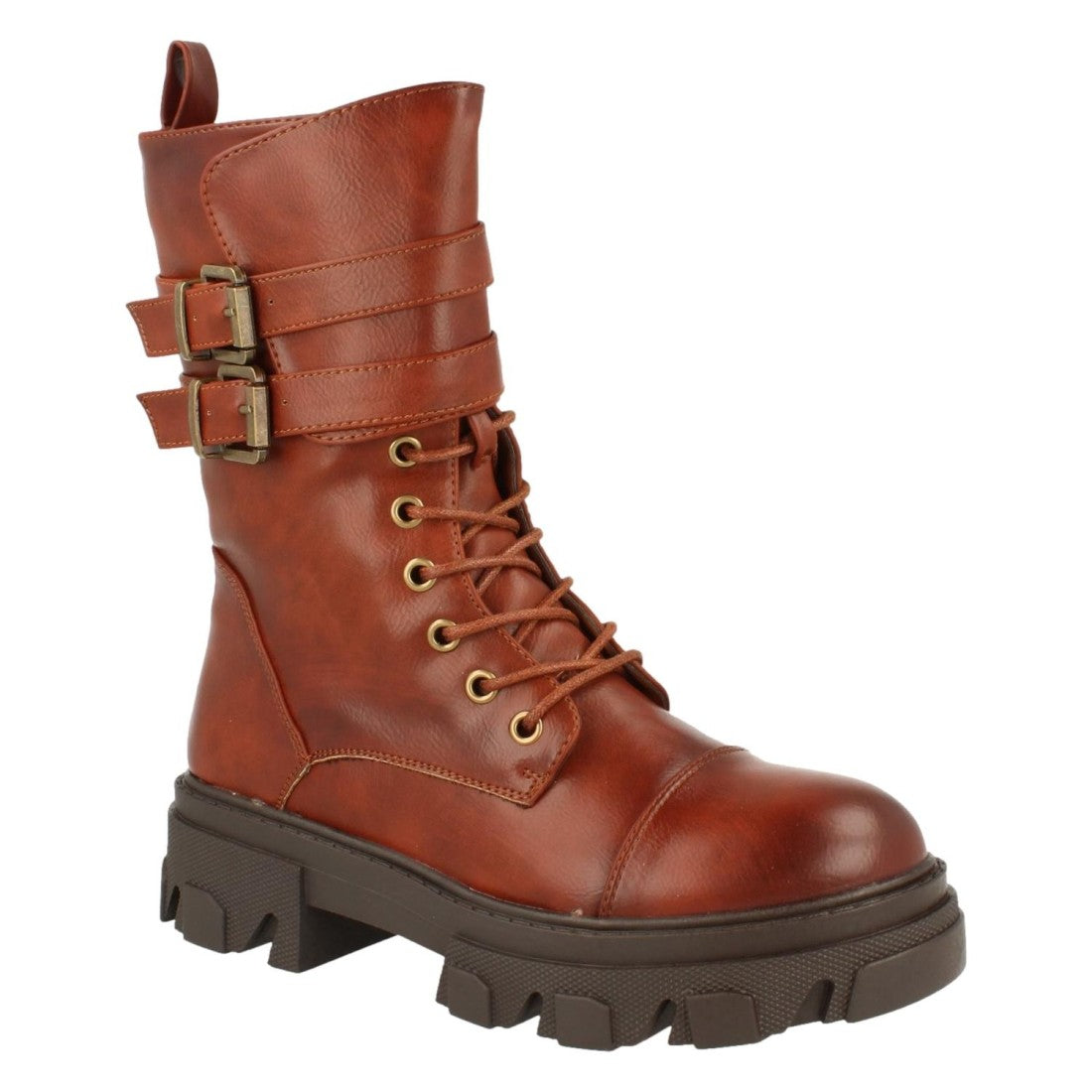 Elegante kamelfarbene Stiefel Herbst-Winter