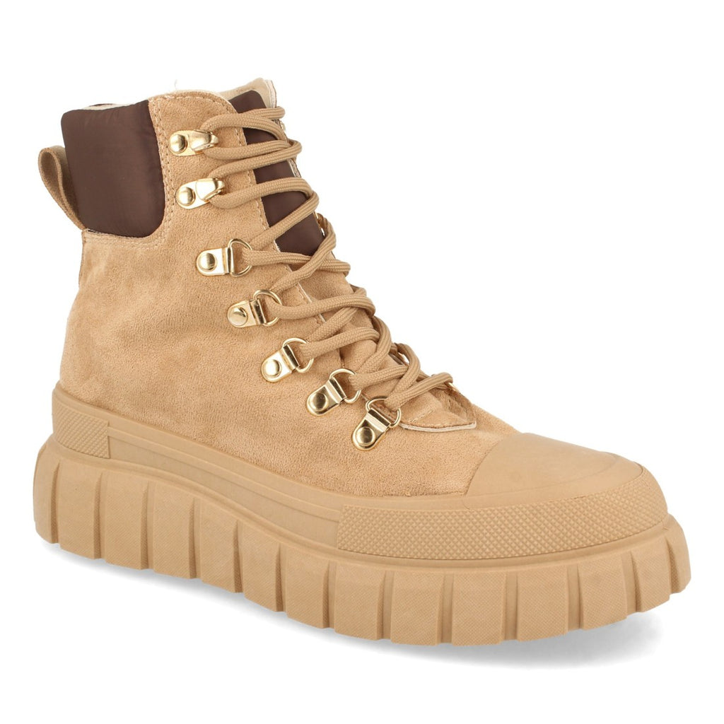 Khakifarbene Damenstiefel | Militärstil und Urban Attitude