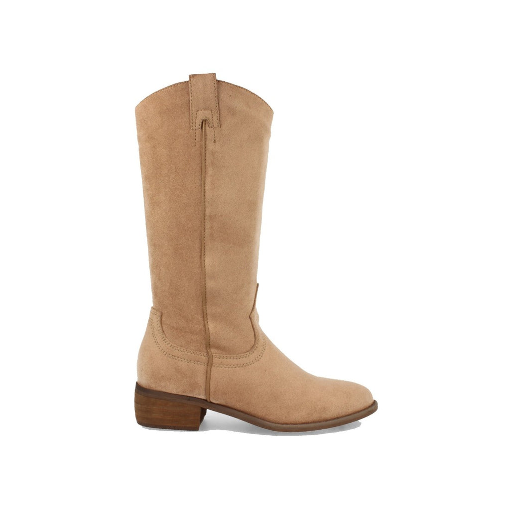 Botas Tacón con Bordado - Albaricoque