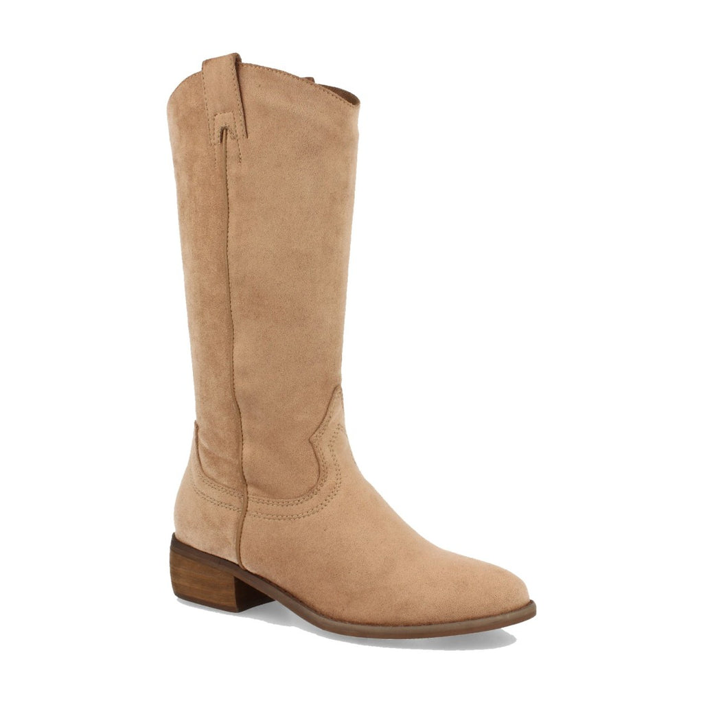 Botas Tacón con Bordado - Albaricoque