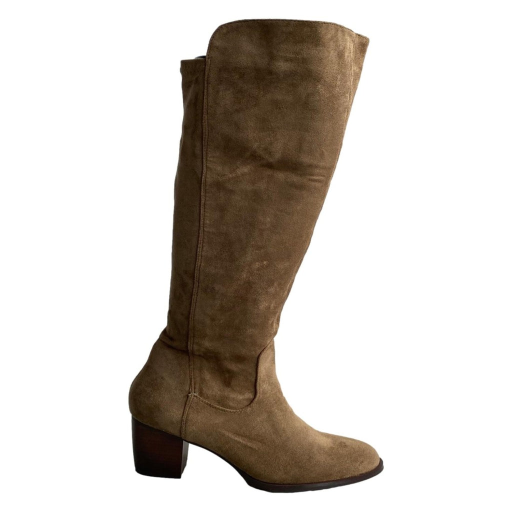 Grüne Stiefel Bequemer runder Absatz