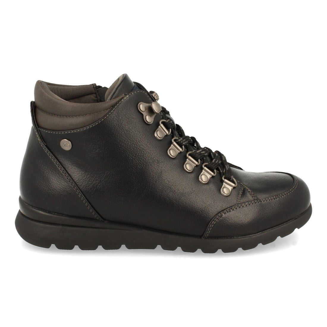 Botines Elegantes Negro con Detalles Distintivos