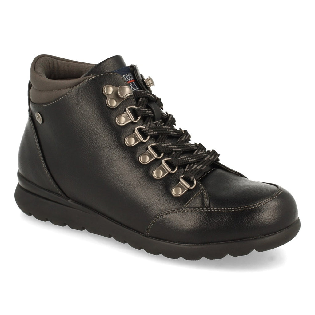 Botines Elegantes Negro con Detalles Distintivos