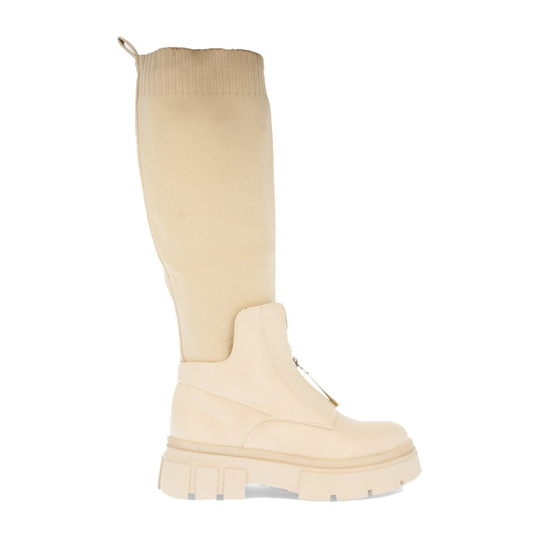 Elegante beige Stiefel Herbst-Winter