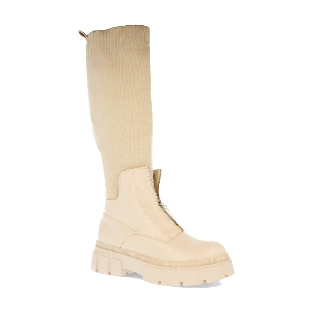 Elegante beige Stiefel Herbst-Winter