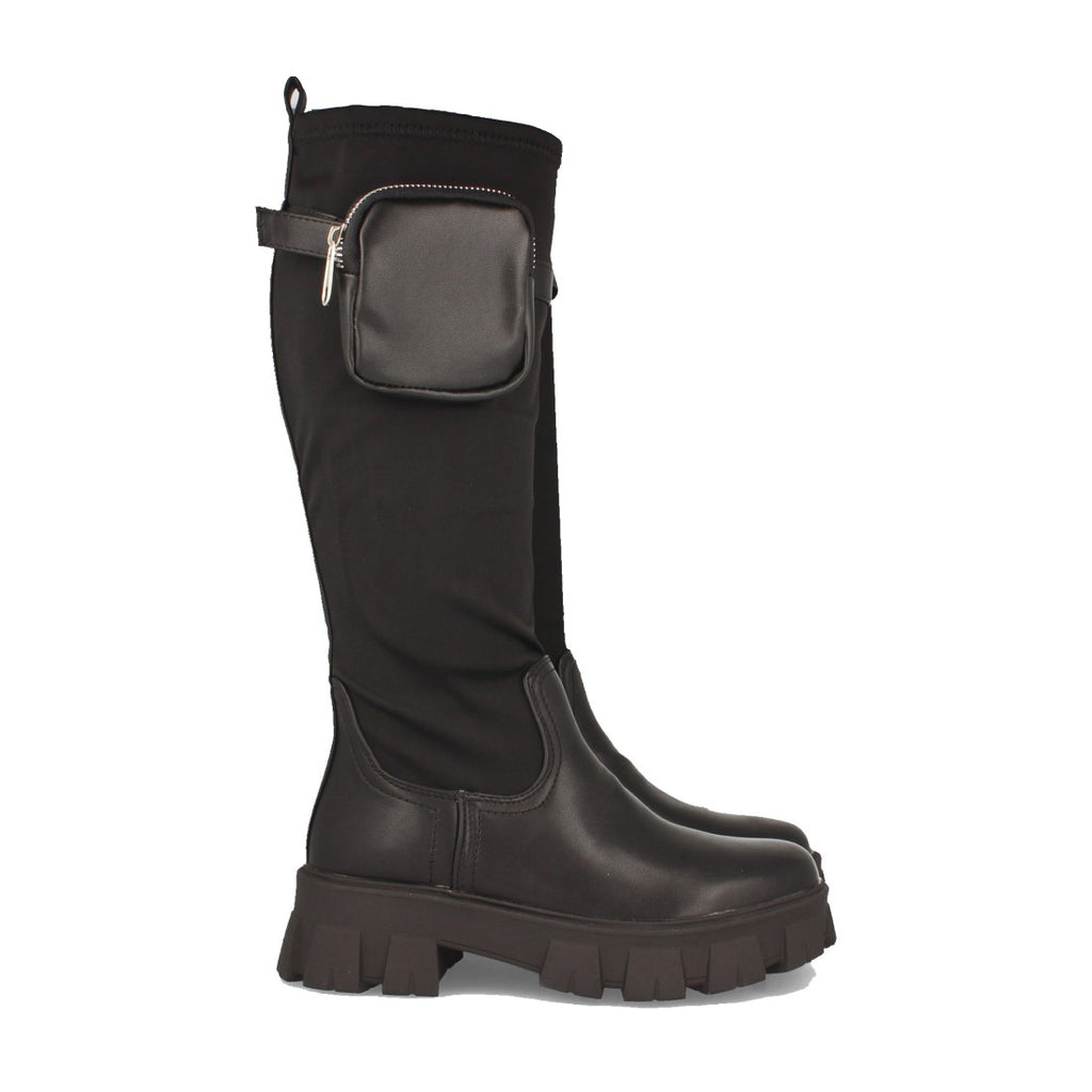 Elegante schwarze Stiefel Herbst-Winter