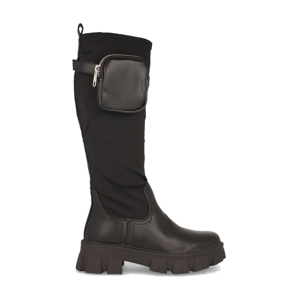 Elegante schwarze Stiefel Herbst-Winter