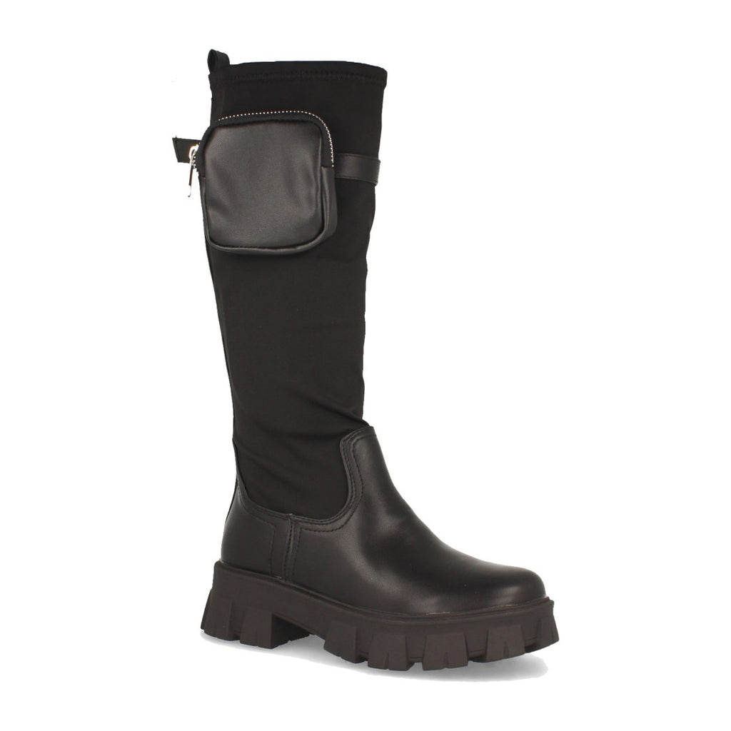 Elegante schwarze Stiefel Herbst-Winter