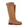 Flache Boots in Camel mit Reißverschluss im Casual-Stil