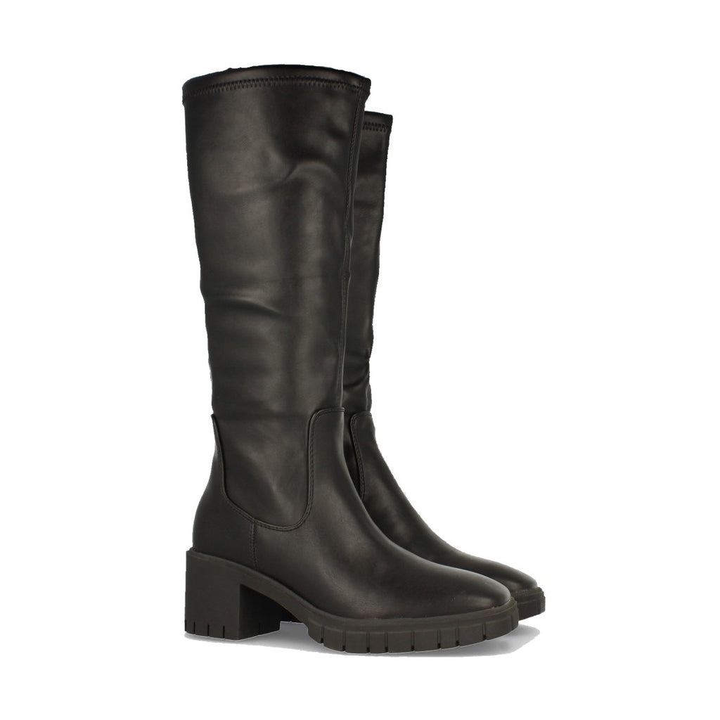 Schwarze Stiefel, Absatz, Reißverschluss am Schaft