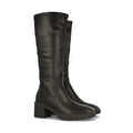 Schwarze Stiefel, Absatz, Reißverschluss am Schaft