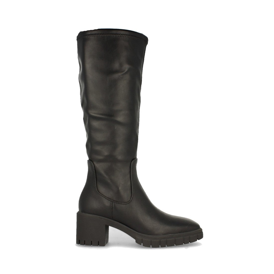 Schwarze Stiefel, Absatz, Reißverschluss am Schaft
