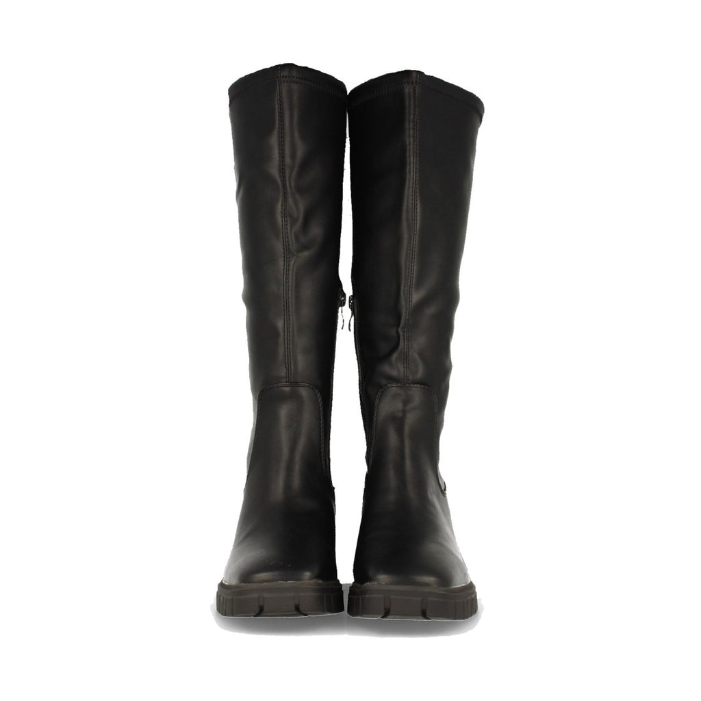 Schwarze Stiefel, Absatz, Reißverschluss am Schaft