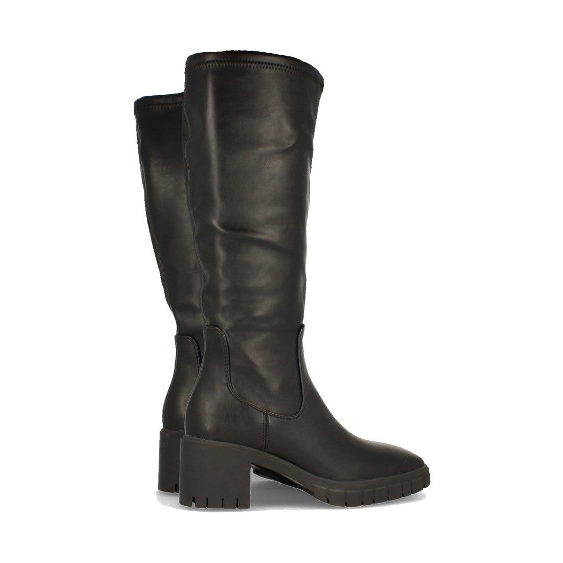 Schwarze Stiefel, Absatz, Reißverschluss am Schaft