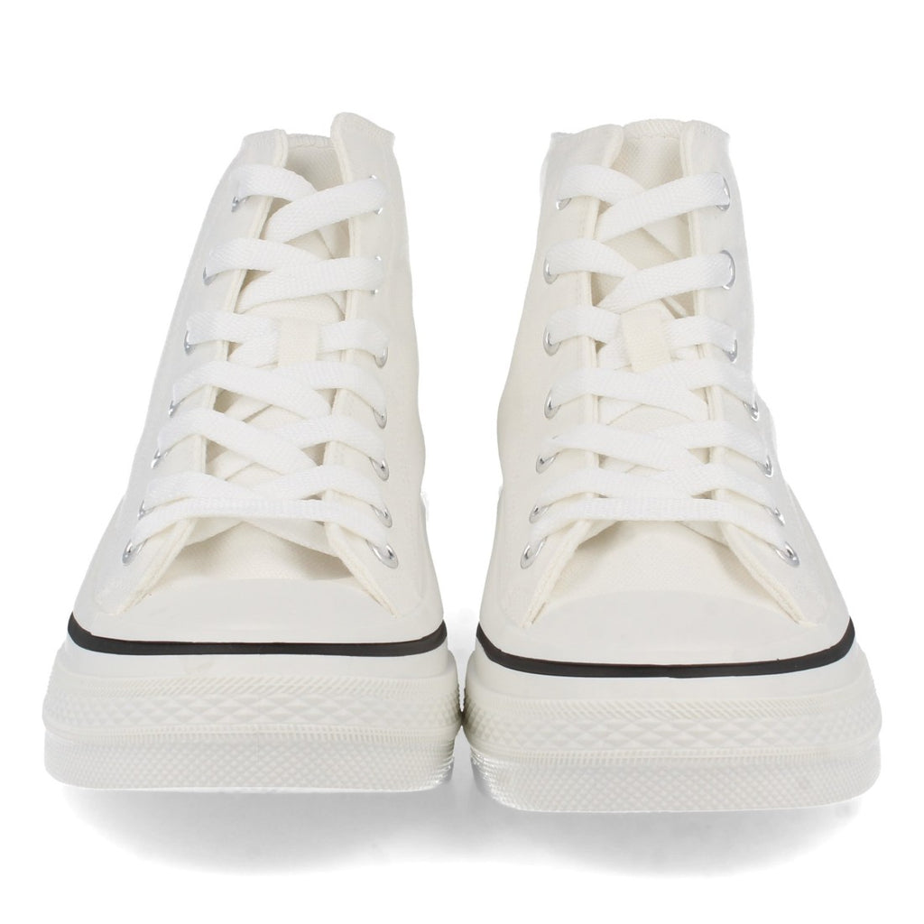 Zapatilla Abotinada Blanca con Cordones