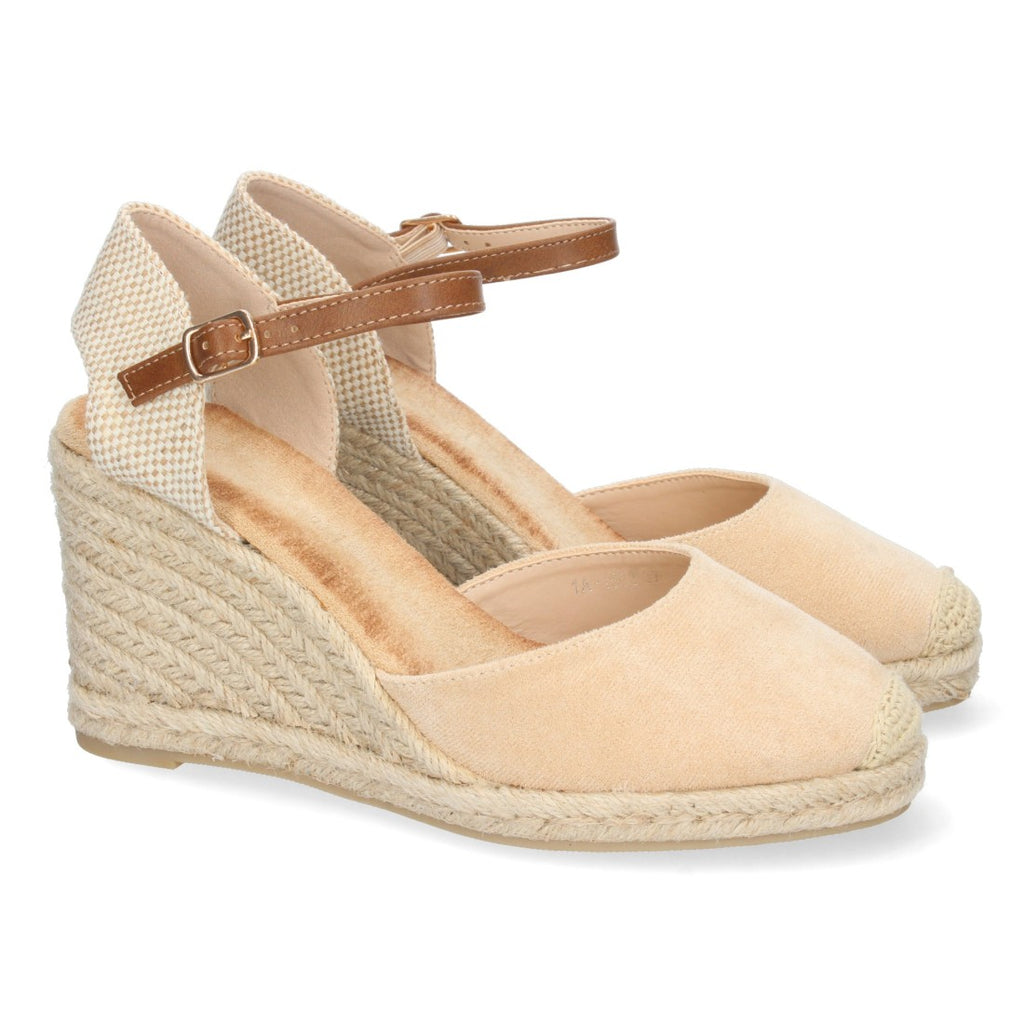Sandalias Planas Beige Versátiles Mujer