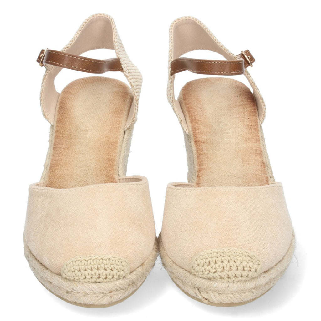 Sandalias Planas Beige Versátiles Mujer