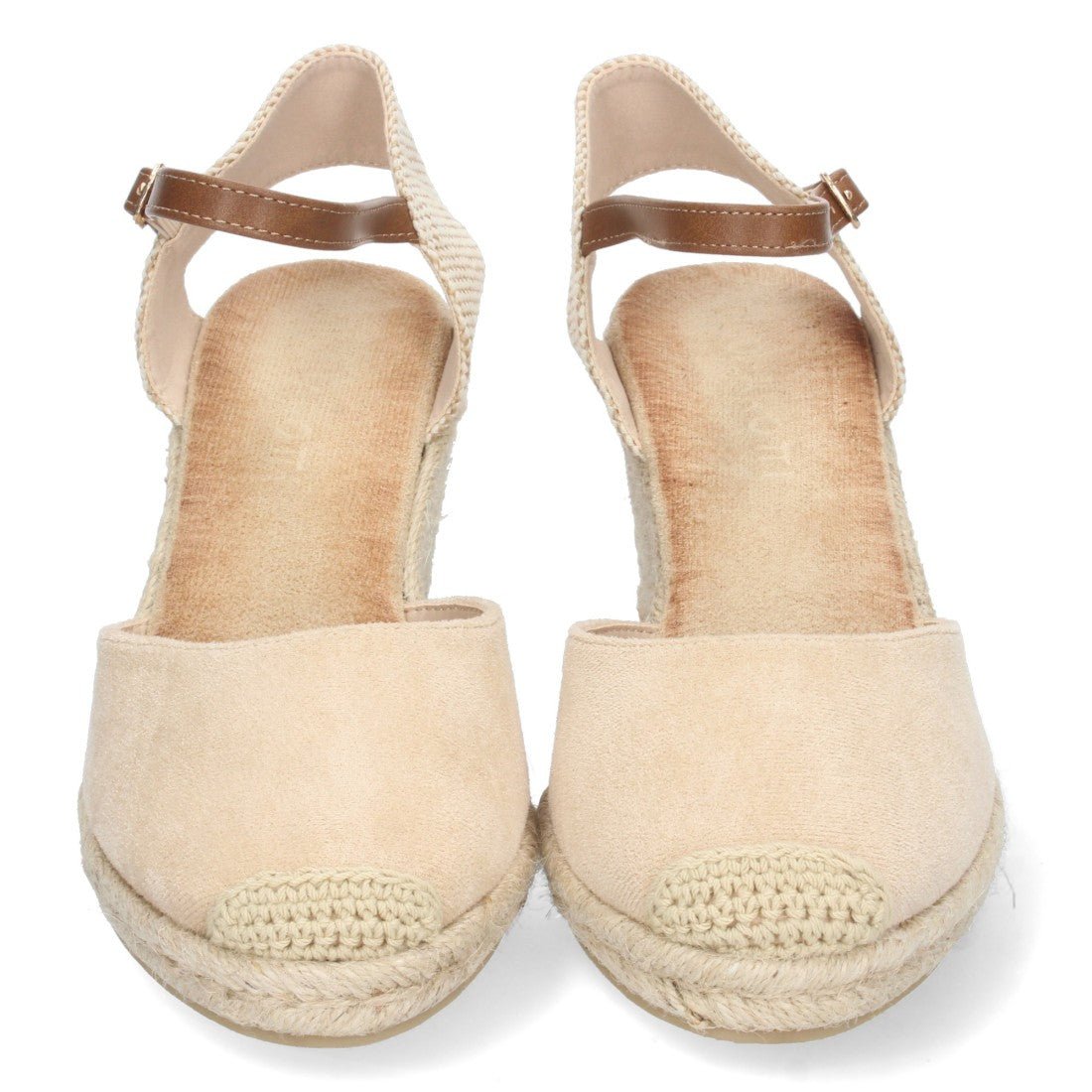 Sandalias Planas Beige Versátiles Mujer
