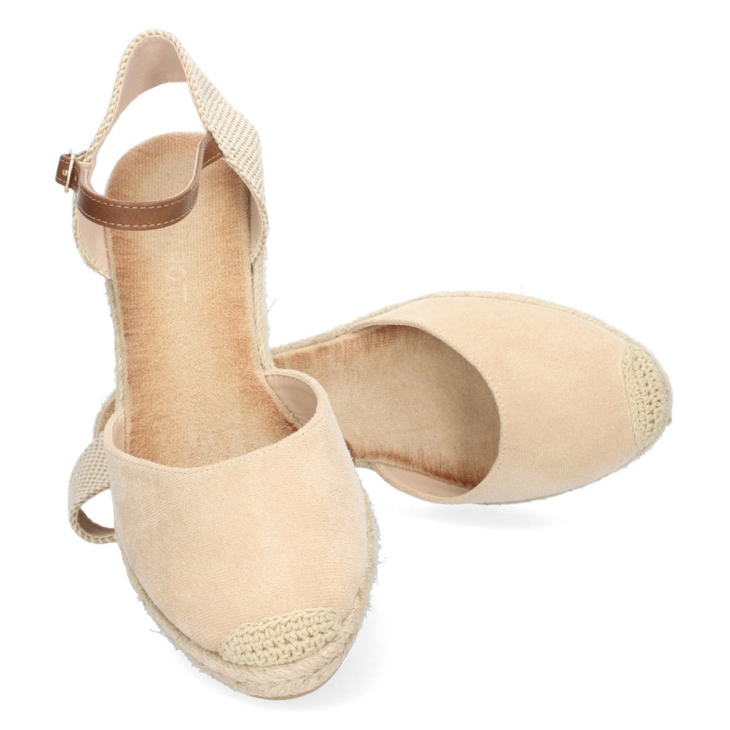Sandalias Planas Beige Versátiles Mujer