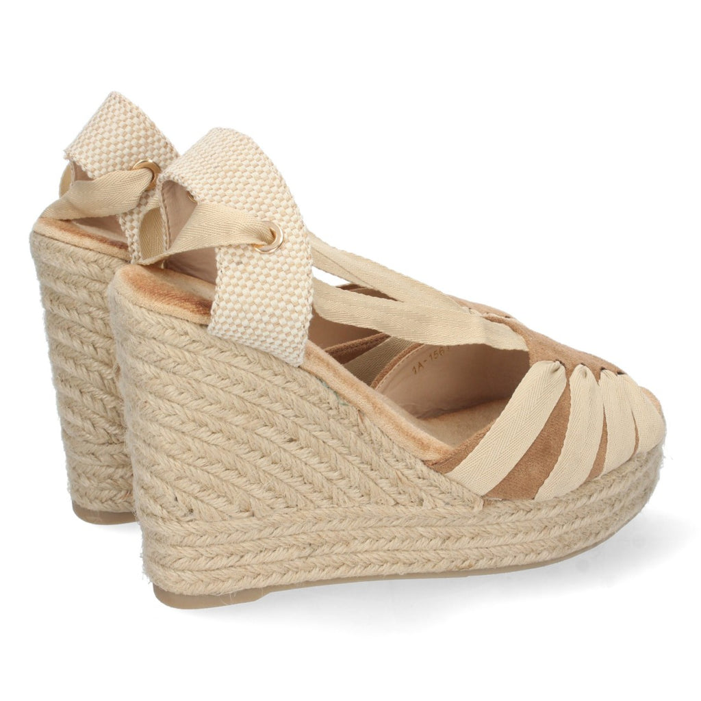 Sandalias Planas Camel Elegantes Mujer