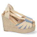 Sandalias Planas Azul Mujer
