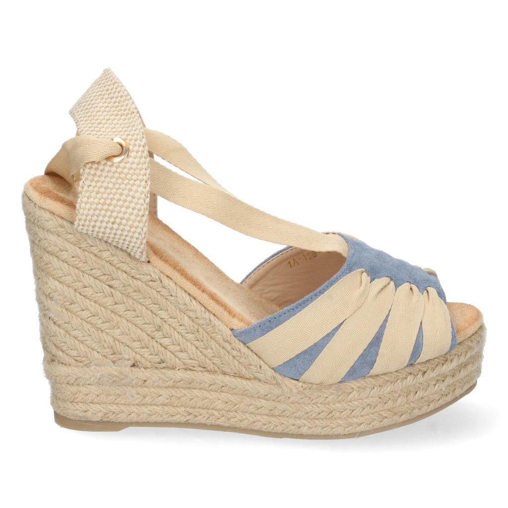 Sandalias Planas Azul Mujer