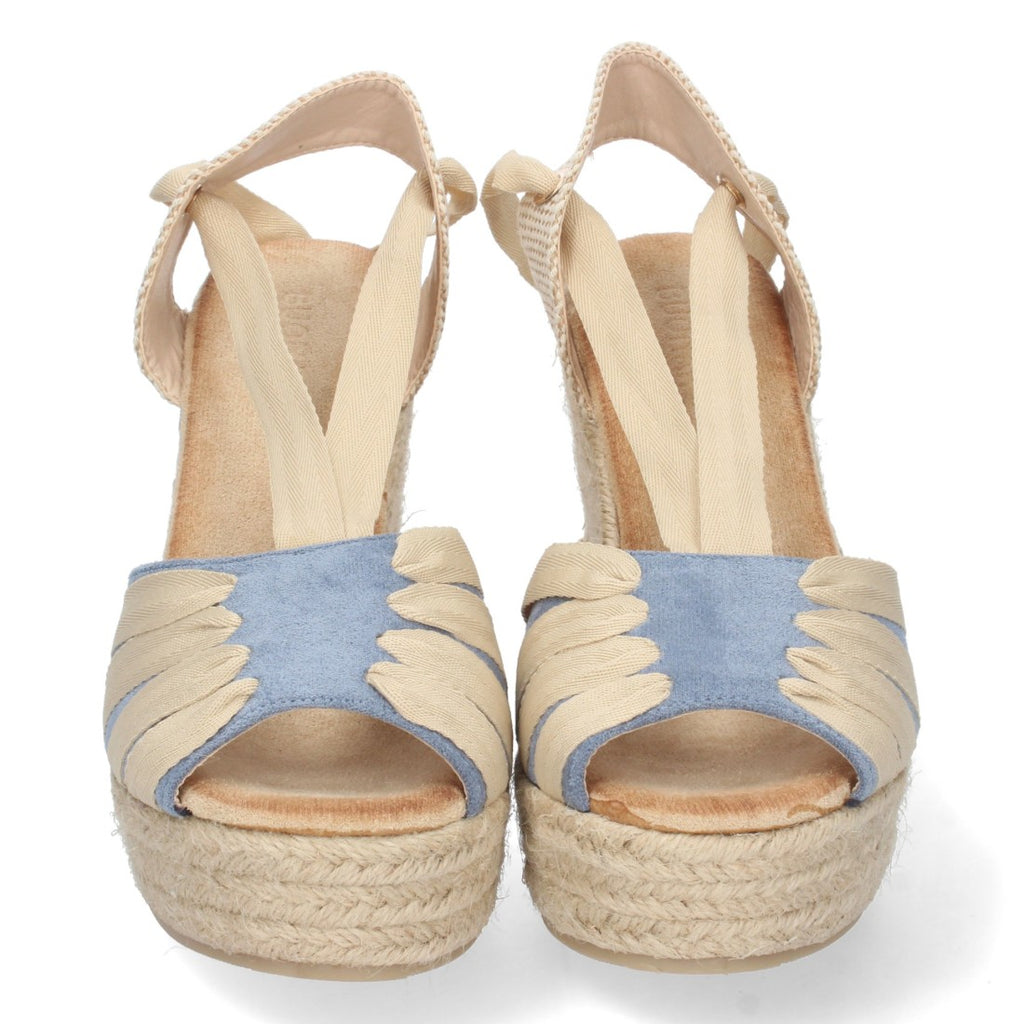 Sandalias Planas Azul Mujer