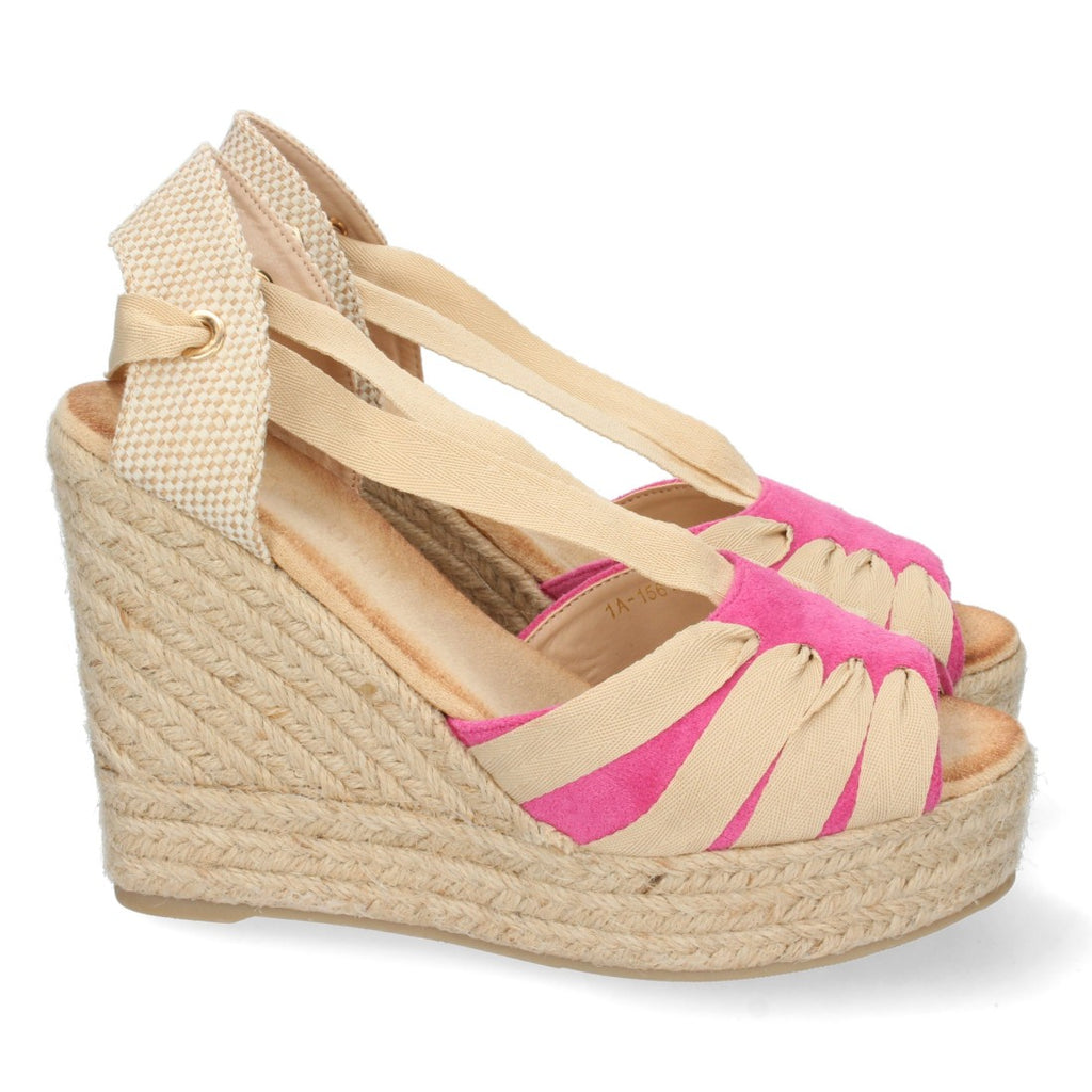 Sandalias Planas Fucsia Mujer