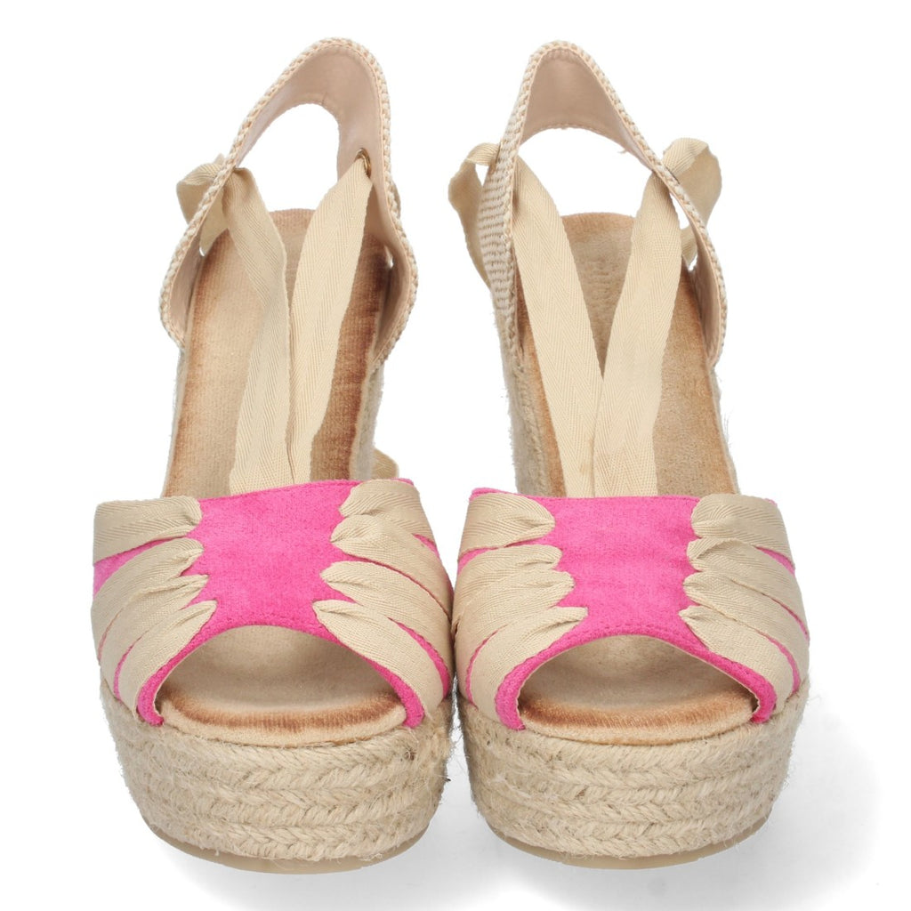 Sandalias Planas Fucsia Mujer