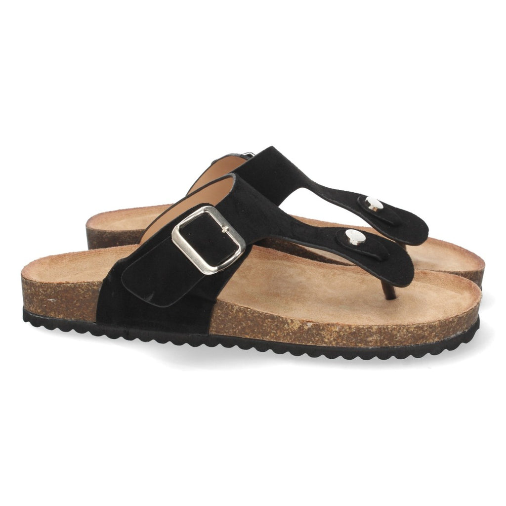 Sandalias Blancas Planas Bio Esclava Hebilla