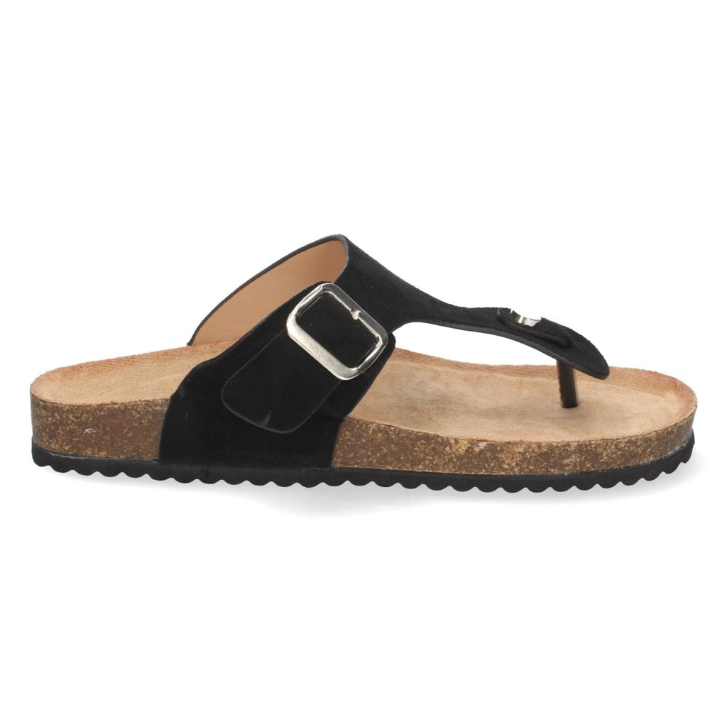 Sandalias Blancas Planas Bio Esclava Hebilla