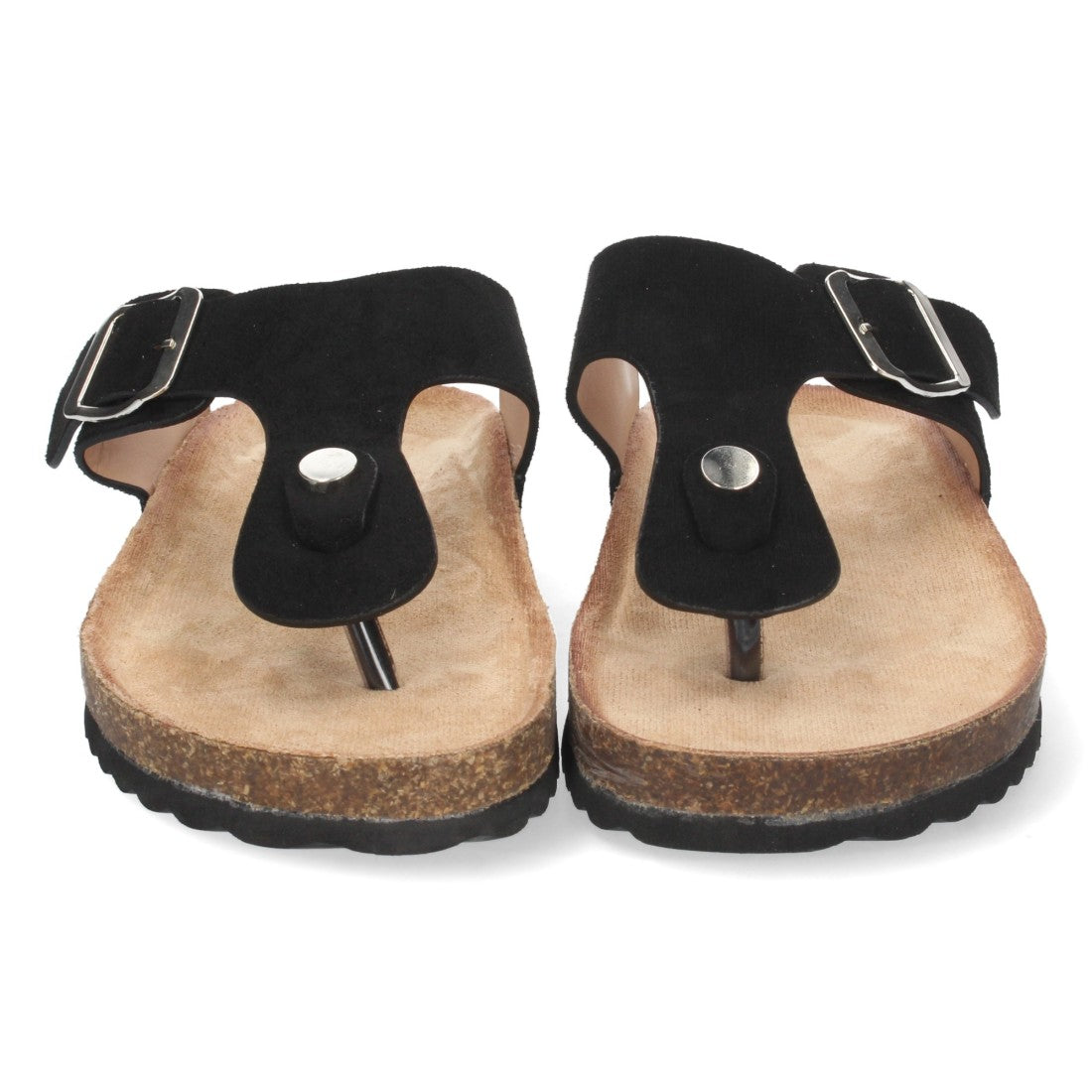 Sandalias Blancas Planas Bio Esclava Hebilla