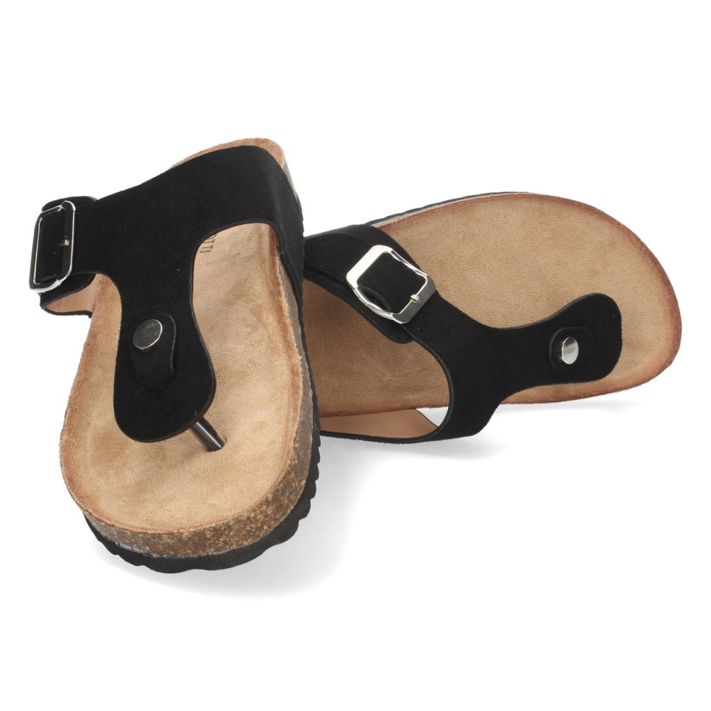 Sandalias Blancas Planas Bio Esclava Hebilla