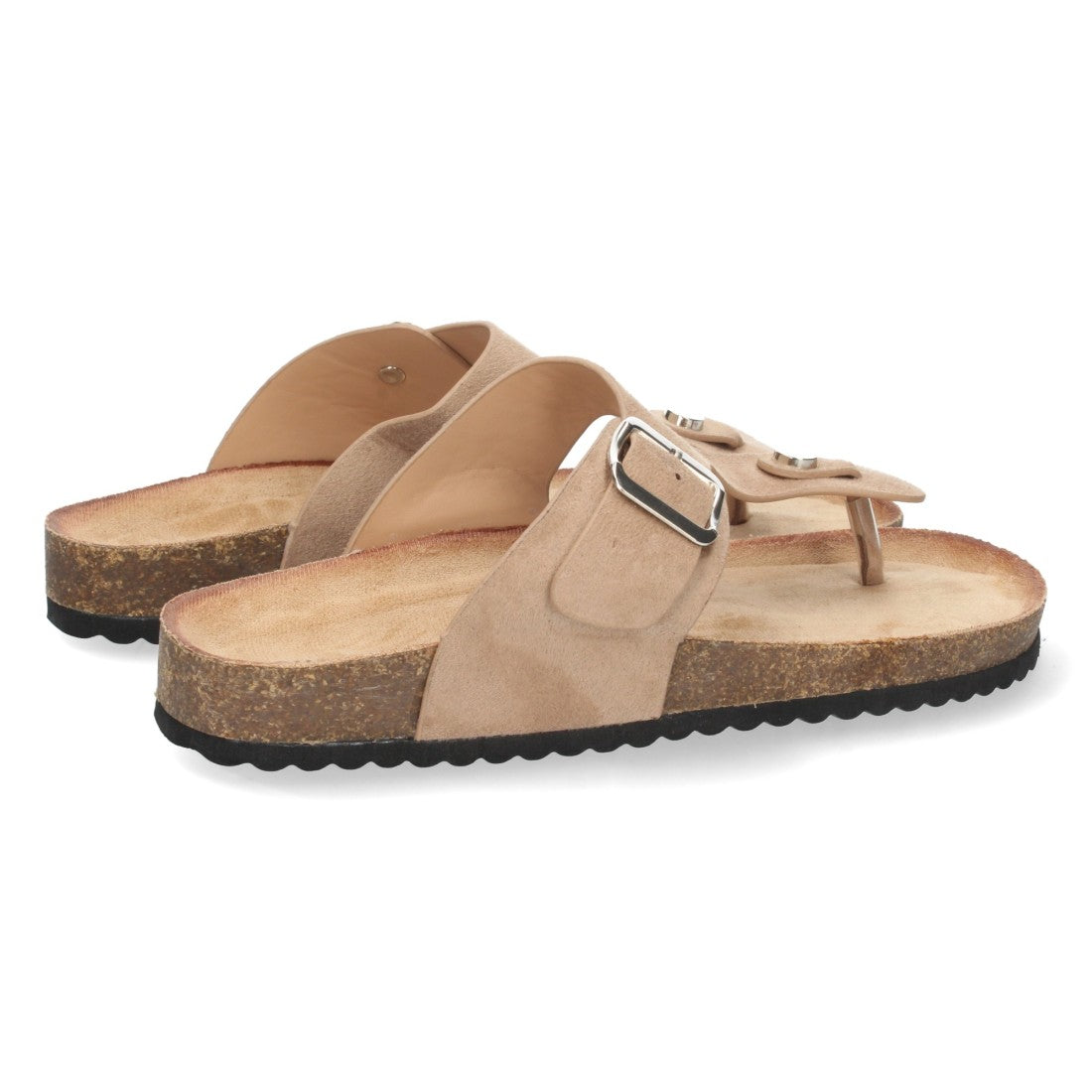 Sandalias Beige Planas Versátiles Mujer