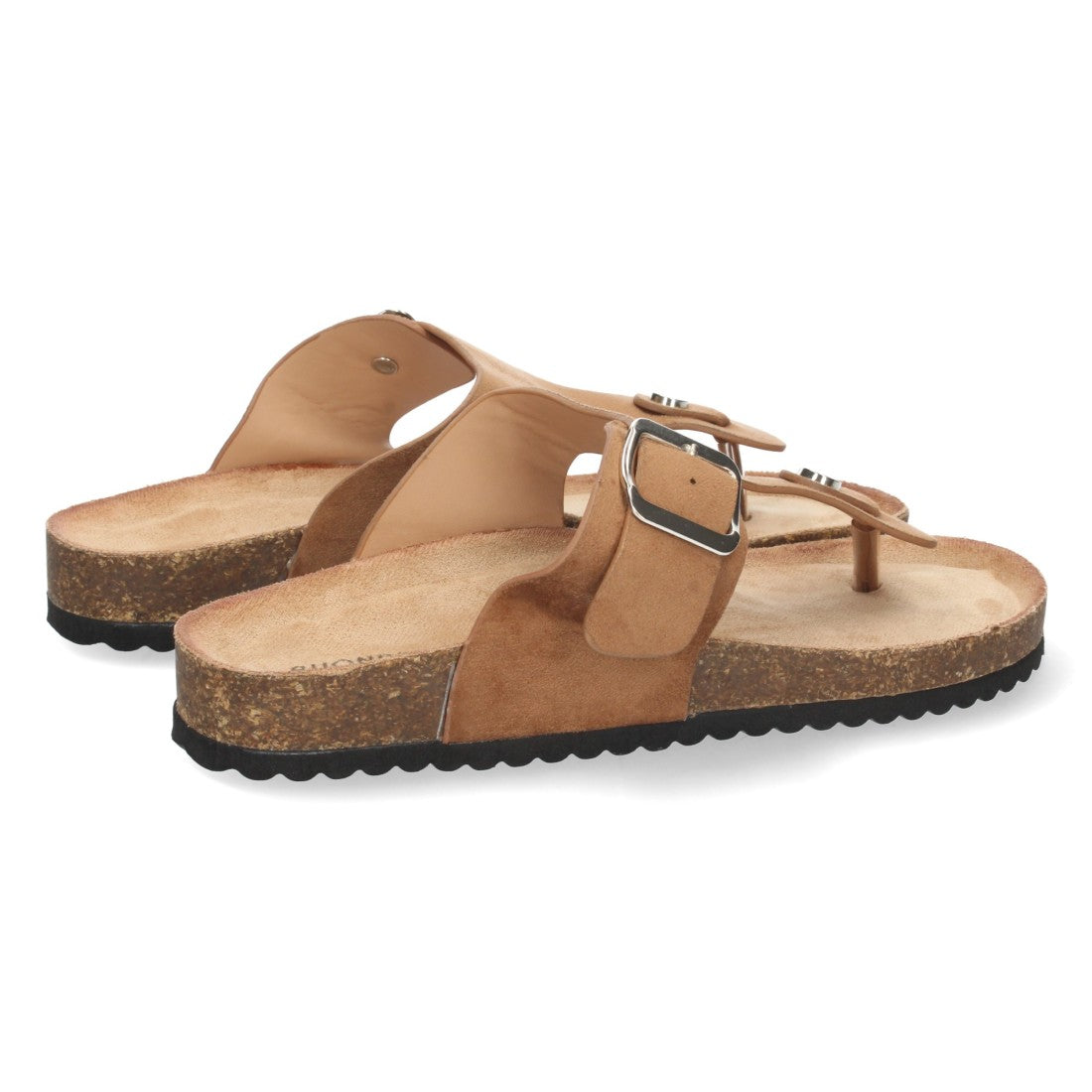 Sandalias Camel Planas Cómodas Mujer