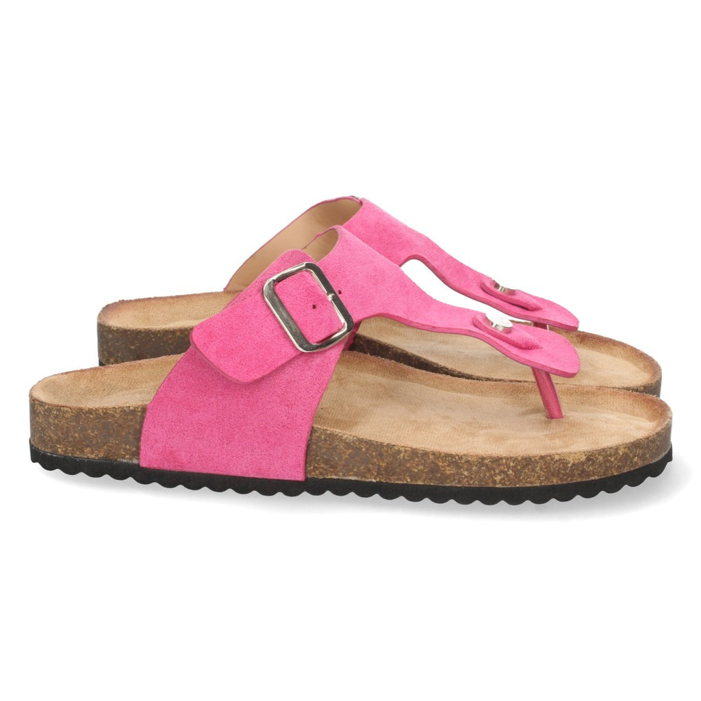 Sandalias Fucsia Planas Ligeras Verano Mujer