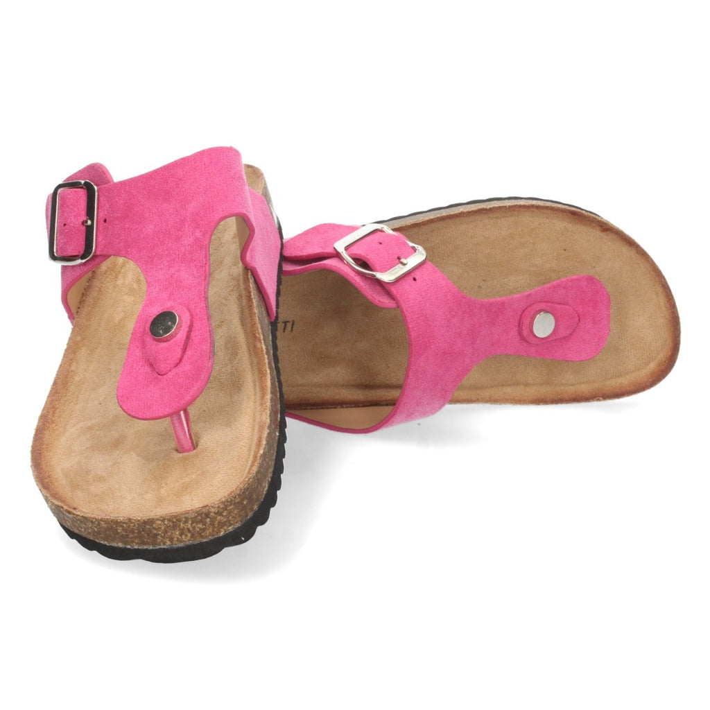 Sandalias Fucsia Planas Ligeras Verano Mujer