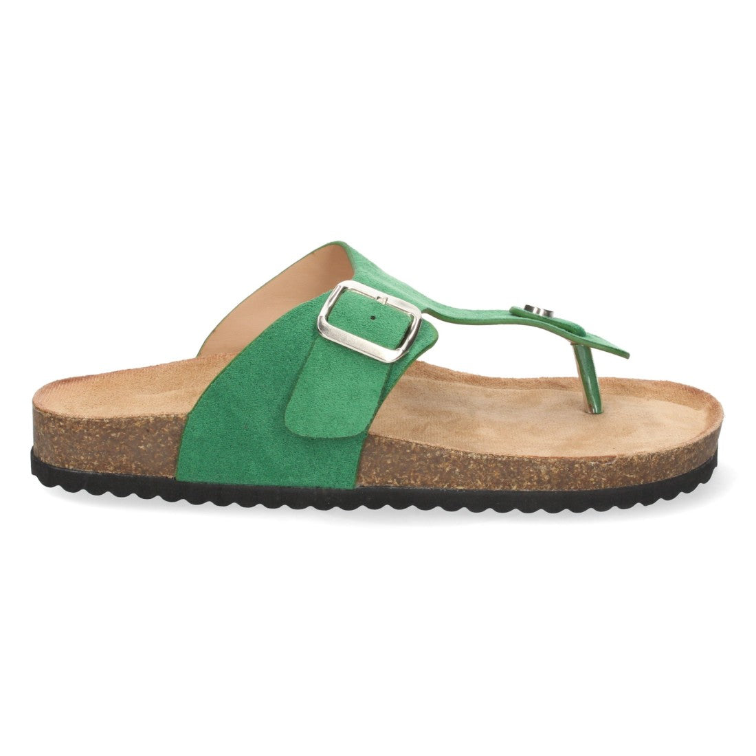 Sandalias Verdes Planas Naturales Ligeras Mujer