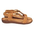 Sandalias Cuero Mujer Planas Pala Trenzada T Cómodas